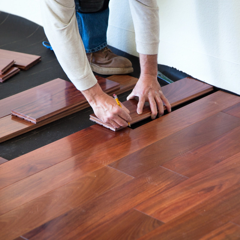 ongoing hardwood floor installation